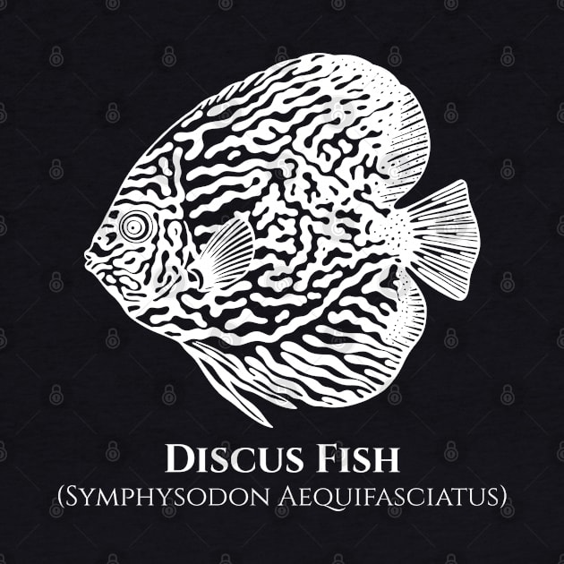 Discus Fish with Common and Latin Names - fish design by Green Paladin